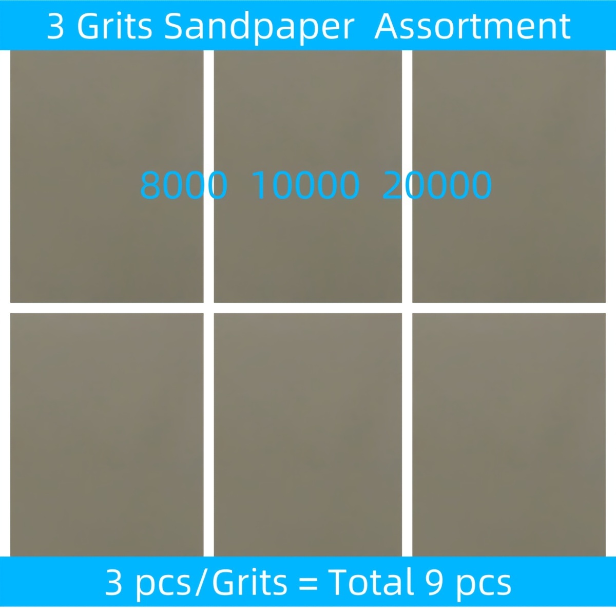 Image of Wet And Dry Sandpaper From 60 To 20000, For Fine Finishing Of Wooden Furniture, Metal Sanding, Car Polishing, , Gentle Polishing, Size 5.43*4.33 Inches