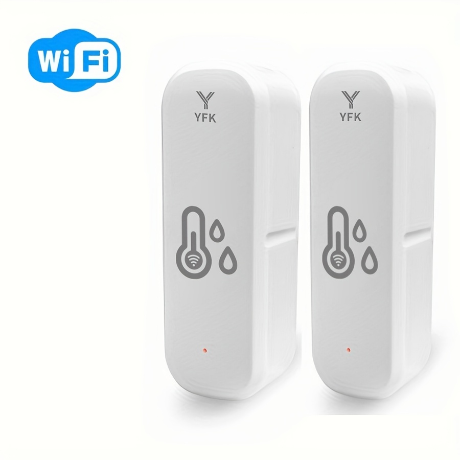 Image of & Humidity Sensor With Voice Control, Wall-mounted, Non, Battery Powered, Wi-fi & Wireless , Display Function For Tv Monitoring - No Battery Included