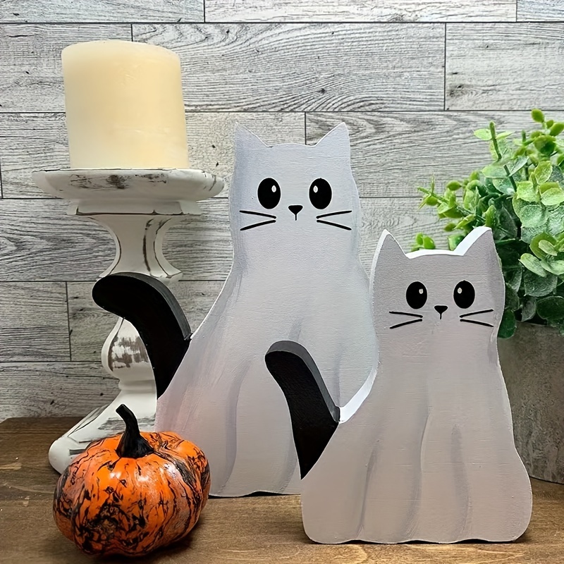 

Classic Cat Decorations: Plush Feline Figurines - Fall Decorating