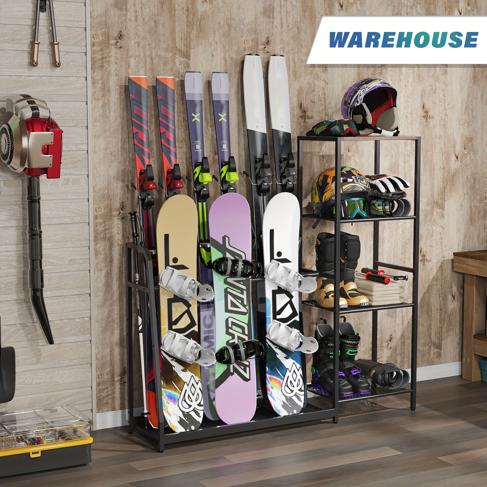 Porte-skis Autoportant Pour Garage – Permet De Ranger 4