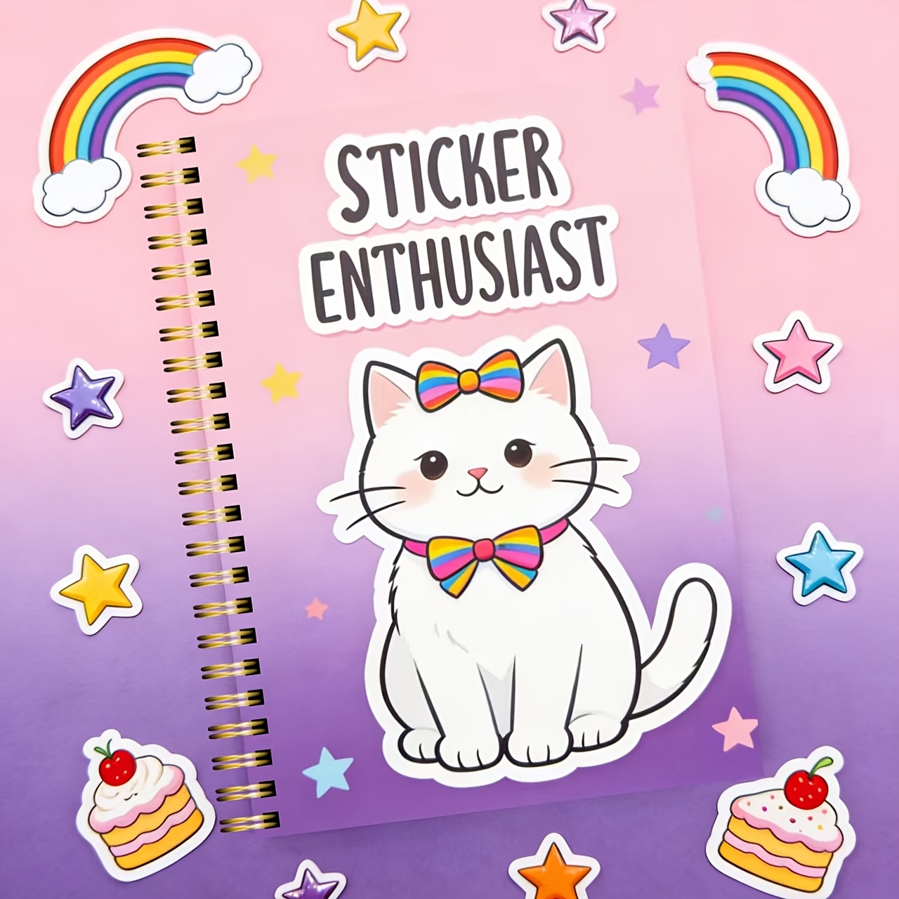 TEMU Álbum de colección de pegatinas para amantes de , libro de almacenamiento de pegatinas reutilizable de 32 páginas, álbum de pegatinas para