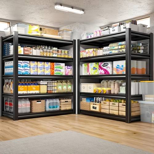 étagères de rangement robustes pour garage, étagères métalliques réglables à 5 niveaux, unité de rayonnage industrielle avec de charge de 3000 lb, de place, convient , et lorganisation des supermarchés, étagères utilitaires, support de rangement