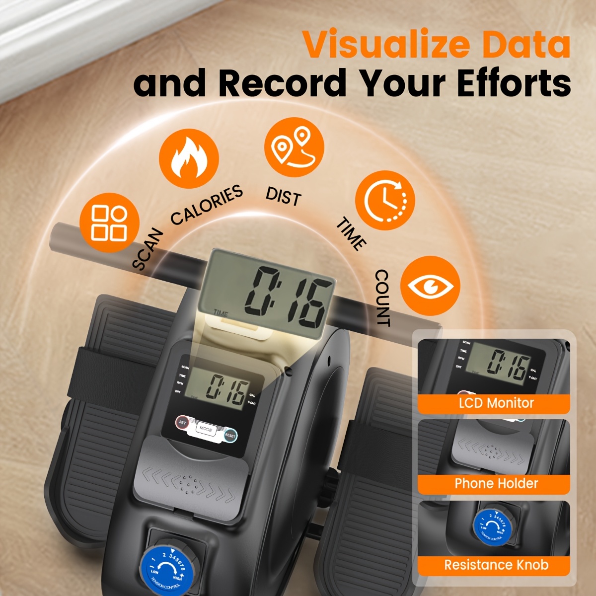 [Magnetic Rowing Machine For Home]Quiet & Compact Smart Rower | 300lbs Capacity | Adjustable Resistance | Glutes, Legs & Arms Workout, Without Battery