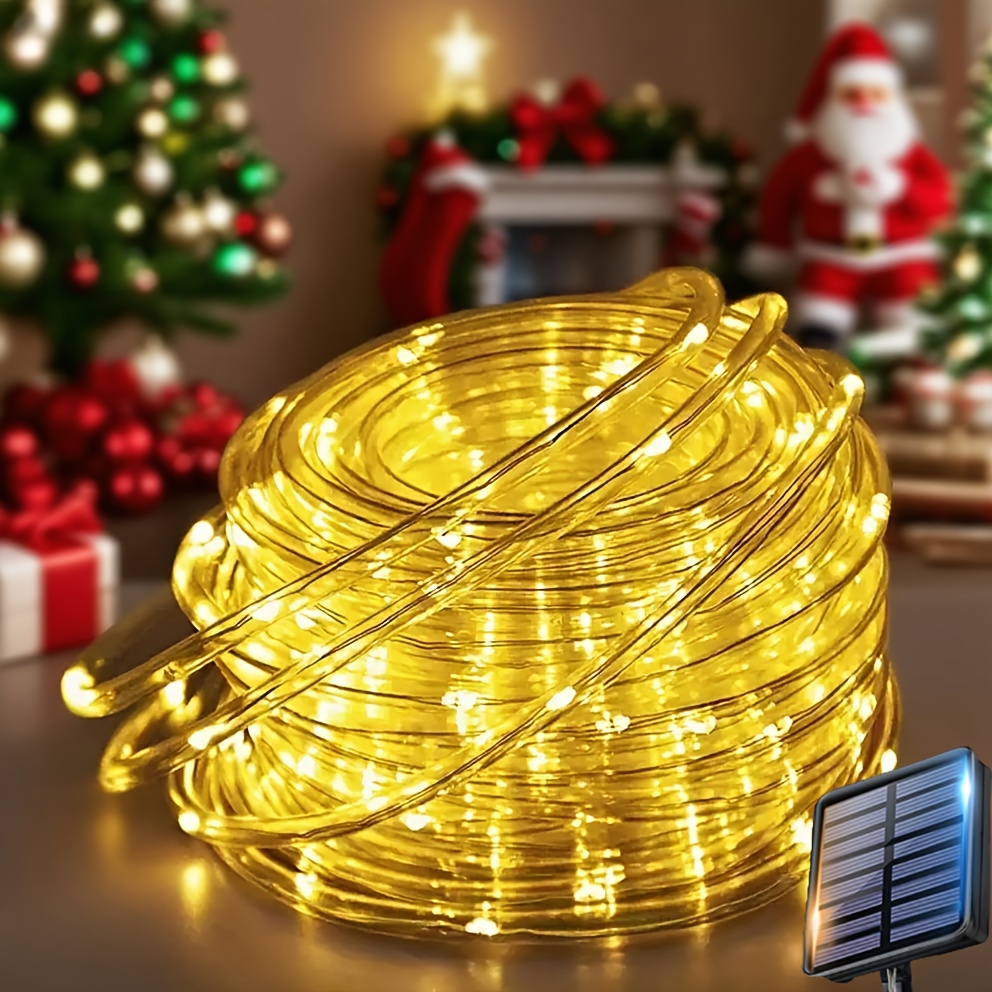   solar powered led tube string lights 50 100 150 200 led with motion sensor remote control 8 lighting   ip65 high quality outdoor indoor warm white multicolor fairy lights for christmas halloween weddings garden patio floor wall decorations solar powered energy   durable plastic construction ideal for nativity scenes festive decor and outdoor use christmas decor