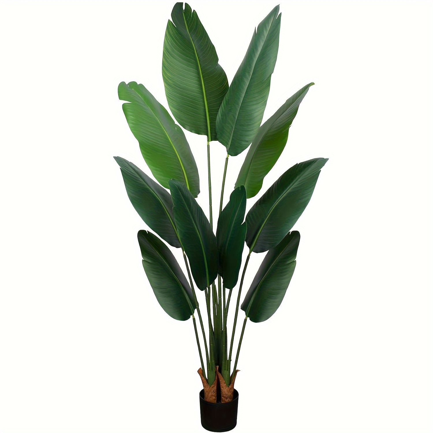 TEMU A 5-foot Artificial Silk Bird Of Paradise Palm Tree Potted Plant, Which Used Indoors And Outdoors.