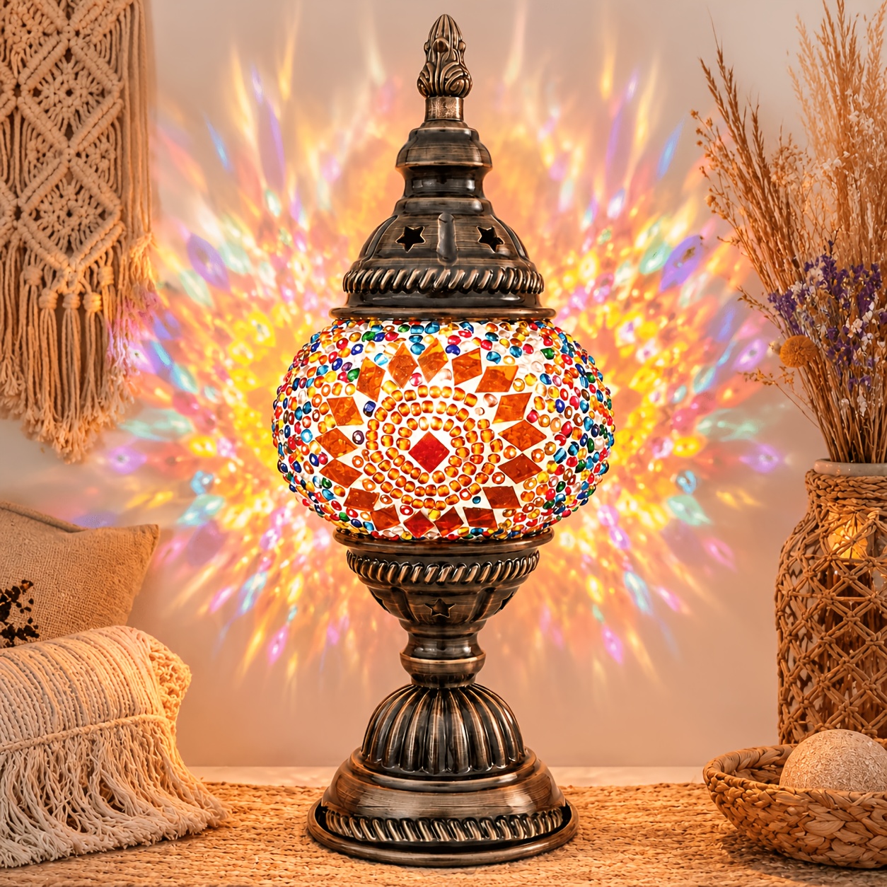 stained glass light sold on Temu United States