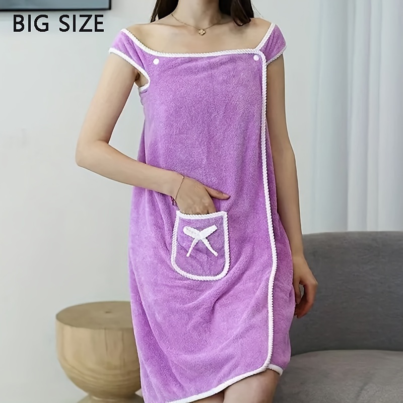 Microfiber Bathrobe Ladies Shower Ladies Soft Bath Towels Home Textiles Bath  Towels and Sauna Towels Bathroom Plus Size Wearable - AliExpress