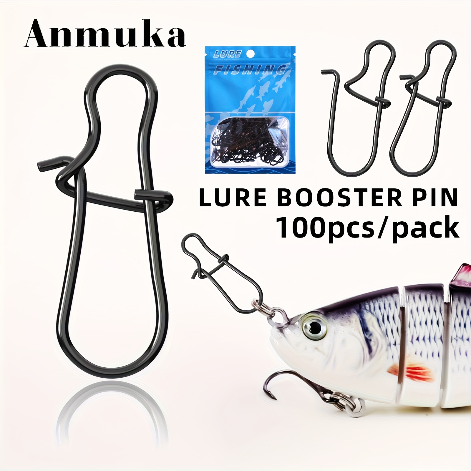 connected fish lure connectors Lure Stainless Steel * Pin 100pcs Bagged American Lure * Pin Connector *  Bait Connection * Figure * Ring Fishing Gear Fishing Supplies Small  Additions
