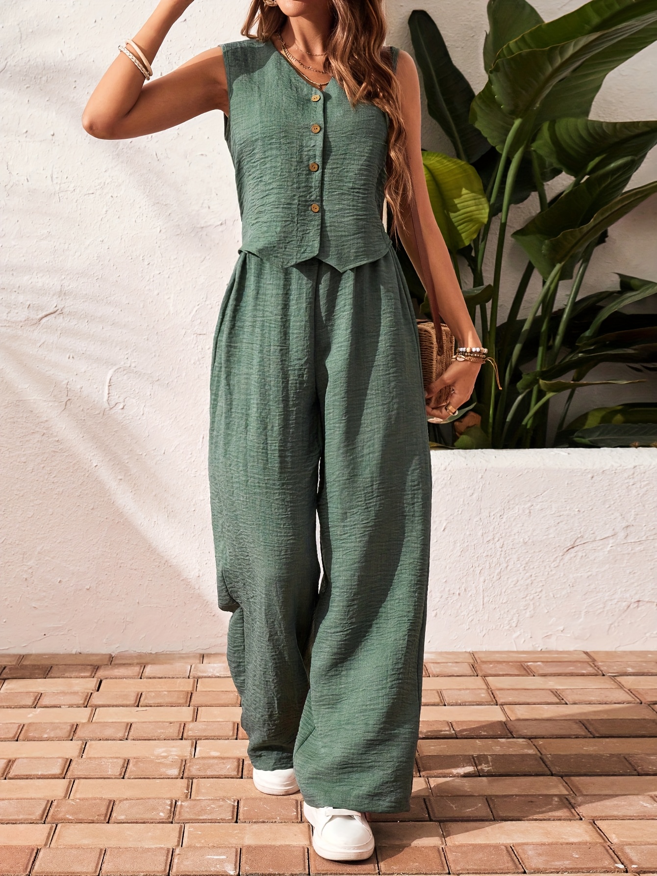 Dam Casual Set Långa Ärmar Polyester