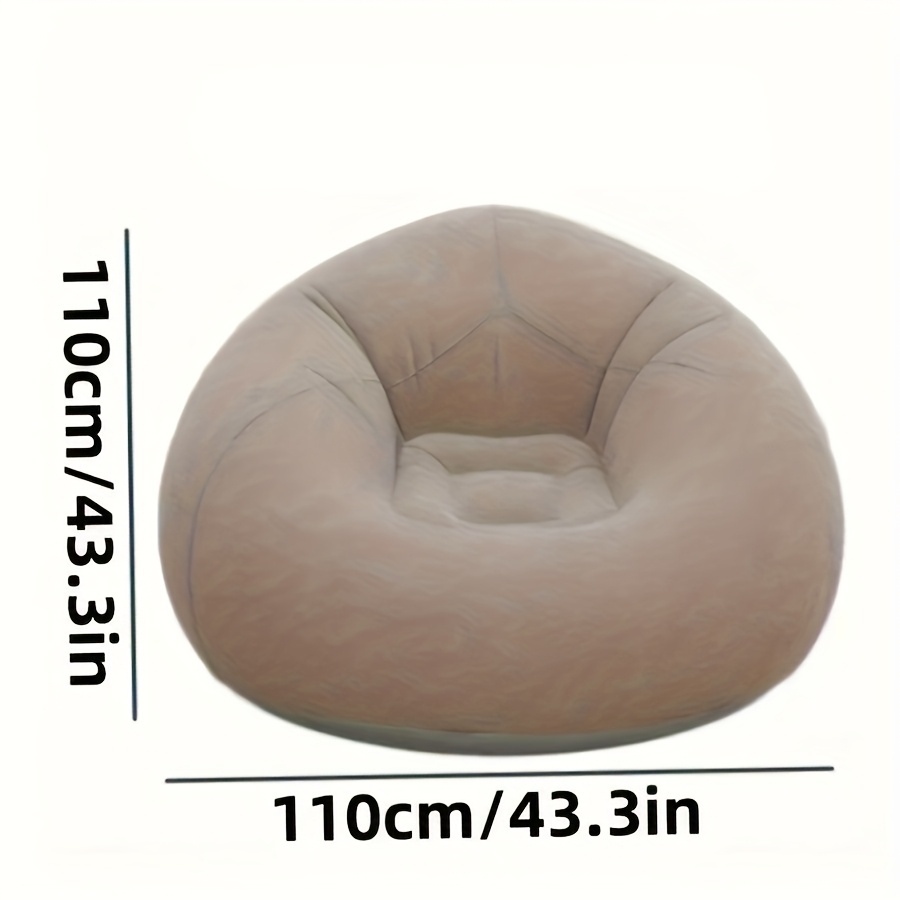1pc Inflatable Lazy Sofa - Oval Foldable Outdoor Recliner with Backrest & Armrests, Portable Midday Rest Chair for Camping, Patio, Garden, Indoor/Outdoor Use, Inflatable Furniture, Garden Relaxation, Modern Home Decor, Durable Fabric
