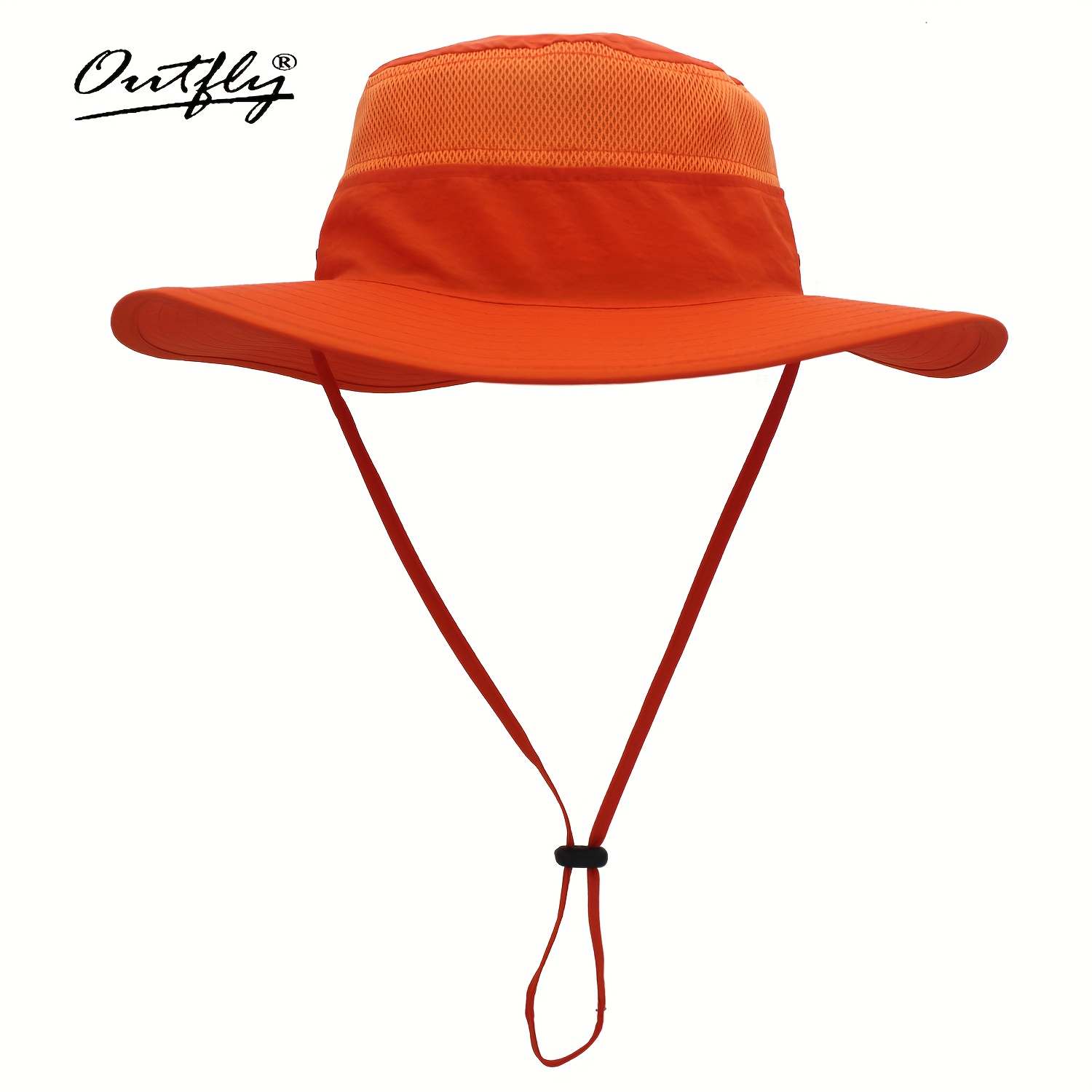 Men's Outdoor Fishing Hat With Breathable Wide Brim, Adjustable For Casual Wear During Fishing And Camping.