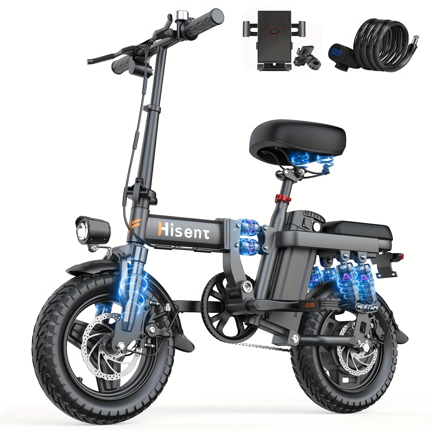 adult electric bike with 48v removable battery, 500w