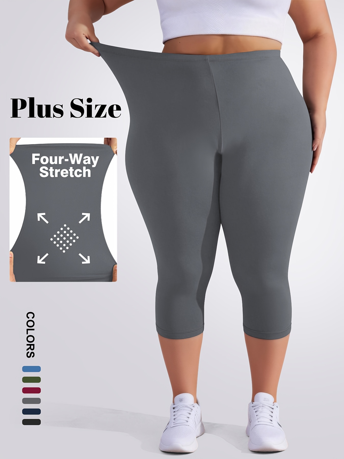 plus size plus size spring and summer new   size womens regular waist tight pants cropped shorts cycling outdoor wear elegant versatile style fabric   friendly breathable sweat wicking shorts suitable for multiple outdoor vacat