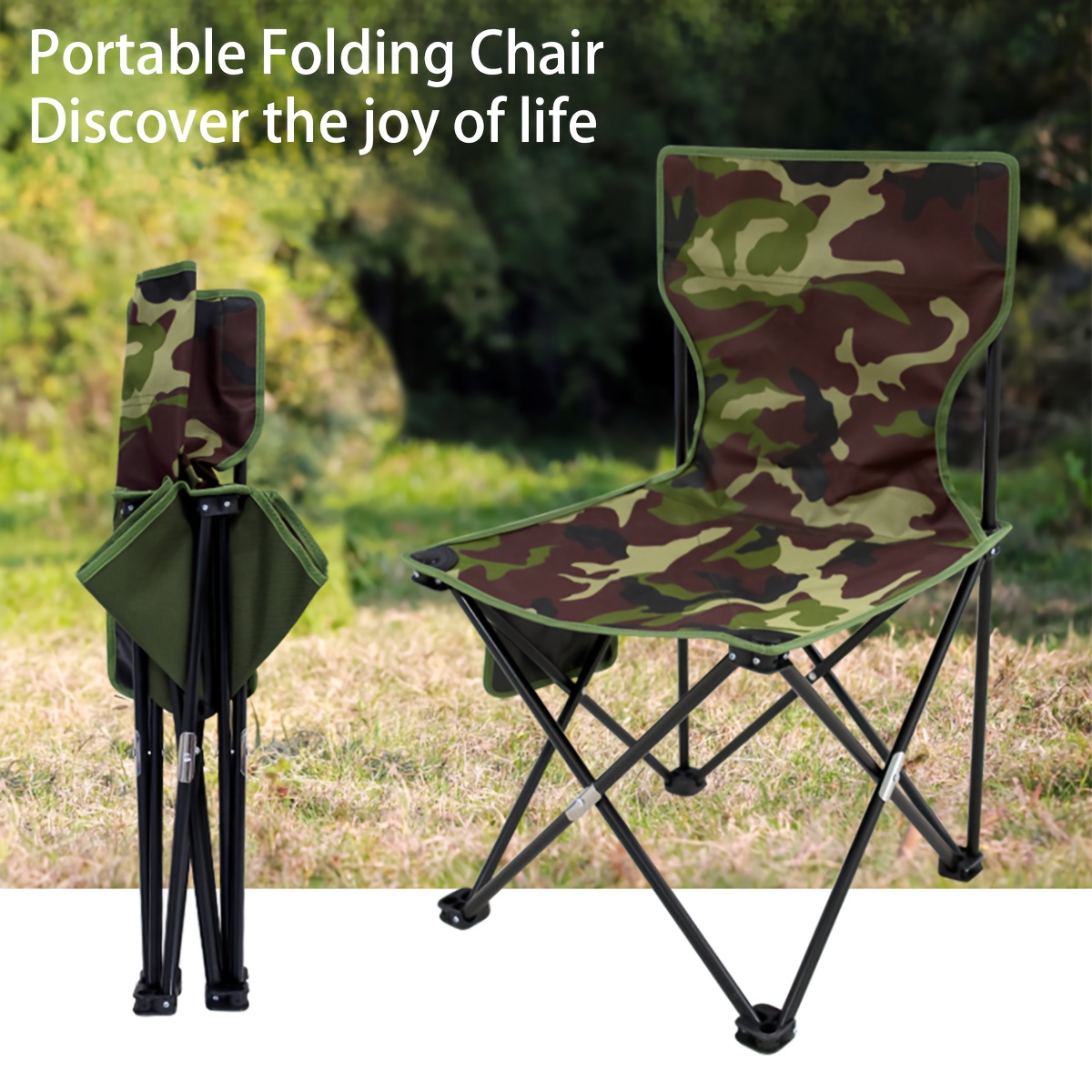 outdoor moon chair beach chair outdoor fishing chair camping folding table and chairs small stool portable outdoor leisure outdoor portable folding camouflage chair folding stool art sketching folding chair Product details 1