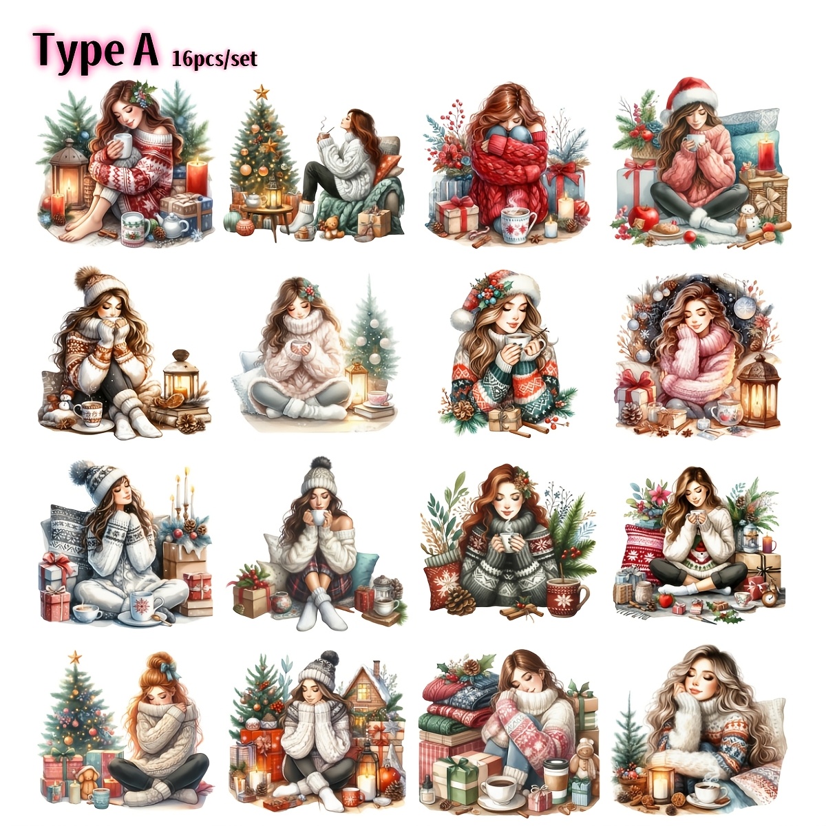 Image of 1 Of Stickers Decoration Christmas Stickers Decoration Album Notebook Diy Stickers Decoration