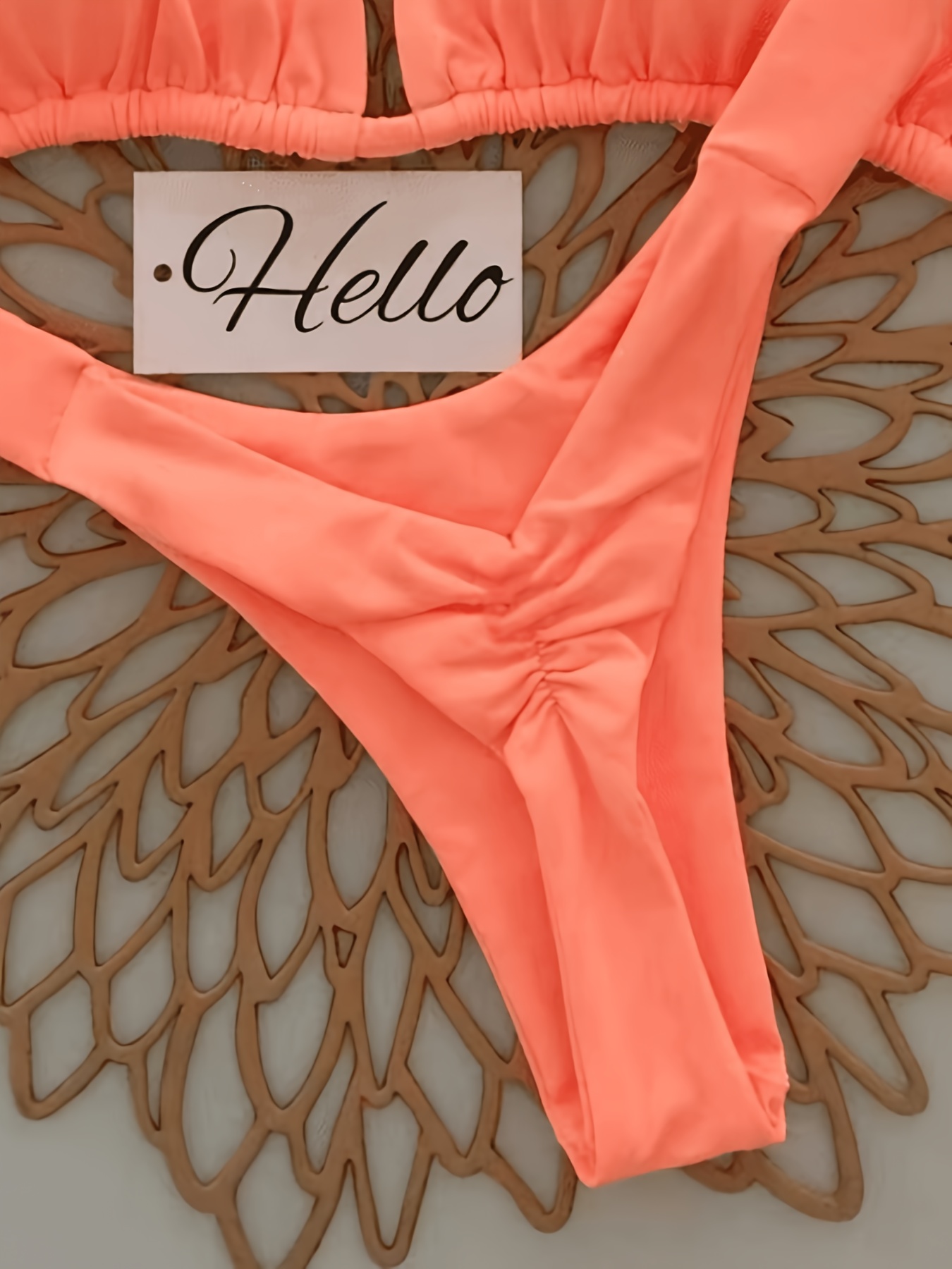 Women's Fashion Bikini Split Solid Color 2pcs Set