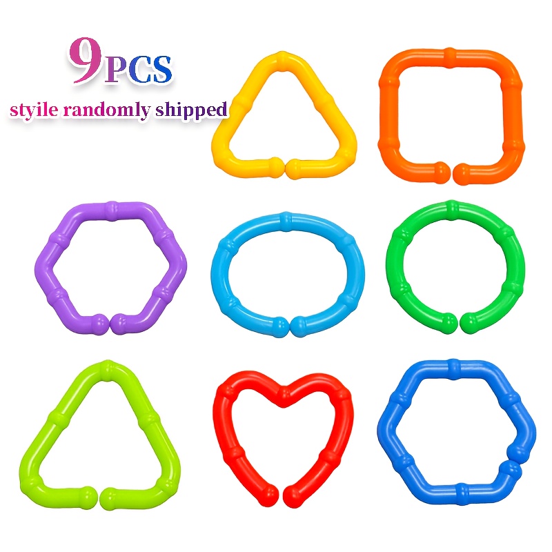 4/9/15/28/40pcs Baby Rings Link Toys for Hanging Toys, 8-Color... product image 11