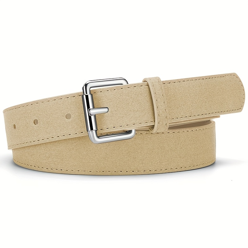Chic 1-Pack Women's PU Belt, Simple Reverse Suede