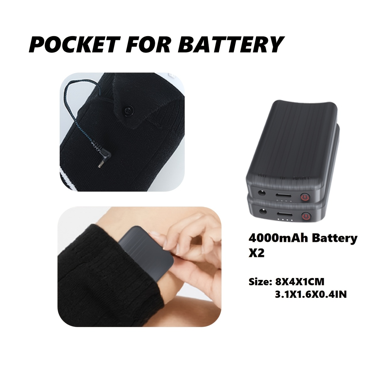 Beheizte Socken Mit 5000mAh Akku - USB Wiederaufladbar Für Winter