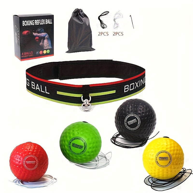 multi style adjustable headband boxing   ball red yellow black green with texture enhances speed and agility