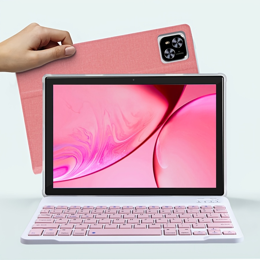10.1-inch Android 15 OS Tablet with Keyboard, Mouse, Drop Protection Case, Stylus (Available in Two Colors) 128GB ROM, 12GB 4GB+8GB Expandable RAM, Dual Cameras, Octa-Core Processor, 1280 * 800 IPS HD Display Screen GMS Tab, 5G Wi-Fi 6