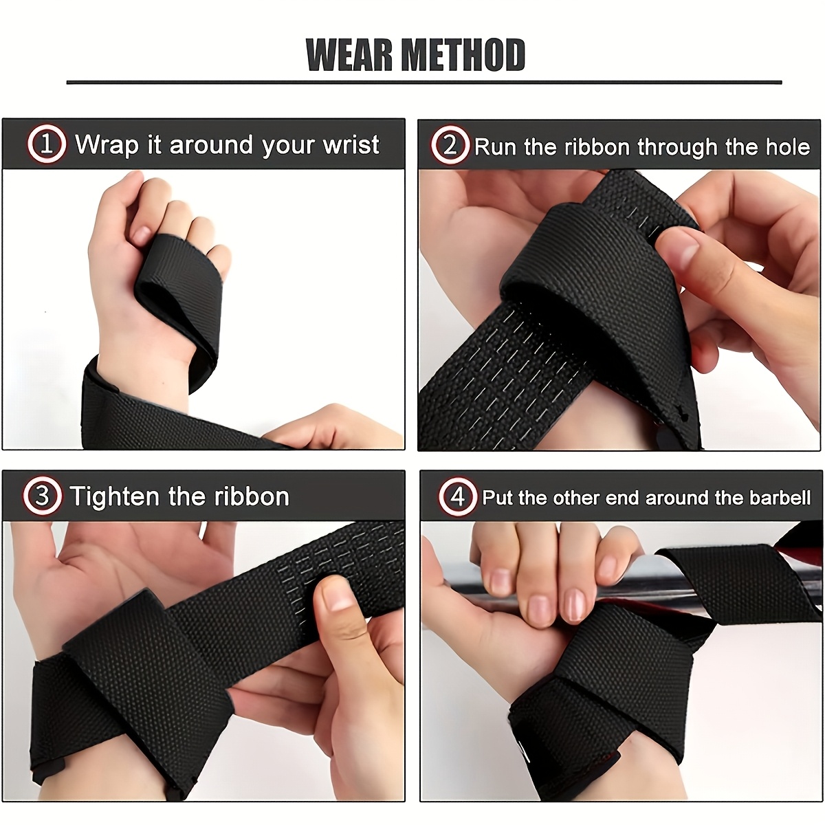 2pcs Lifting Wrist Straps for Weightlifting Silicone Anti-slip Weight Lifting Straps for Men & Women Gym Fitness Deadlift Straps