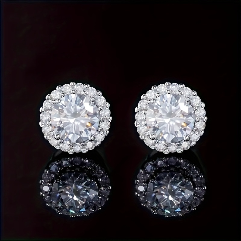 TEMU A Pair Of Copper Inlaid Synthetic Synthetic Synthetic Zircon Neutral Ear Clips Suitable For Without Pierced Ears, Perfect As A Birthday Gift