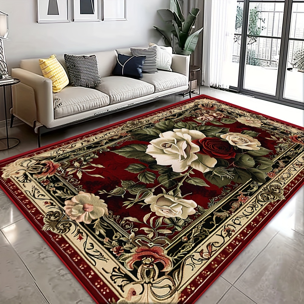 

Area Rug - , , And - For Elevating , , Or Entryway Decor Red &