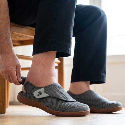 varebillede herre wide sko, justerbare casual herresko, velegnet til brede fødder, store herresko