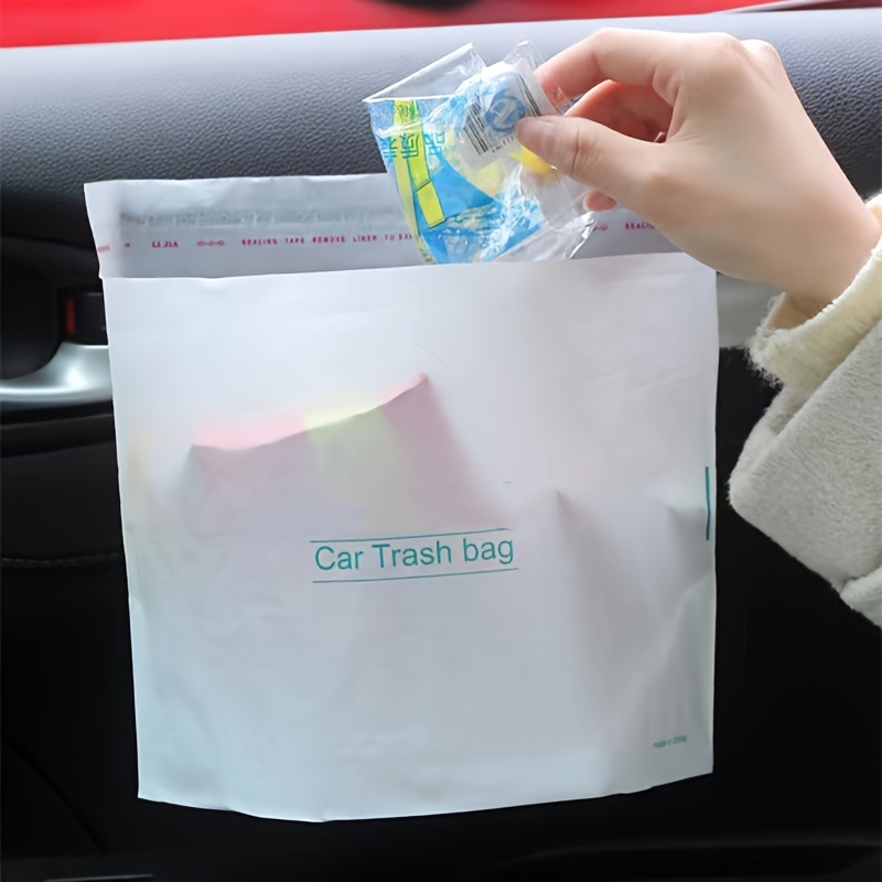 

Disposable Car Trash Bags (20/40/60pcs) - Multipurpose Plastic Garbage Bags For Vehicle, Dual Language Display, Kitchen & Home Use, Convenient Cleaning Supplies