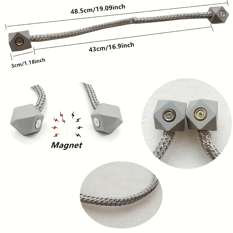 10pcs Magnetic Curtain Tiebacks, No Drilling or Tying Required, Convenient Magnetic Curtain Holdbacks