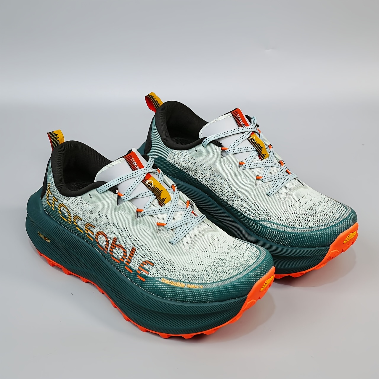 Sneakers, Men's Outdoor Shoes, Lightweight and Comfortable Trail Running Shoes, Anti-Slip Shock-Absorbing Casual Shoes, Fashionable Sports Running Shoes for Men