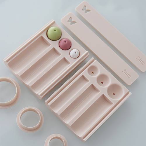 3 in 1 polymer clay ball maker mold set round bead rolling tool with hole puncher for jewelry making earrings necklaces perfect sphere shaper kit for crafts