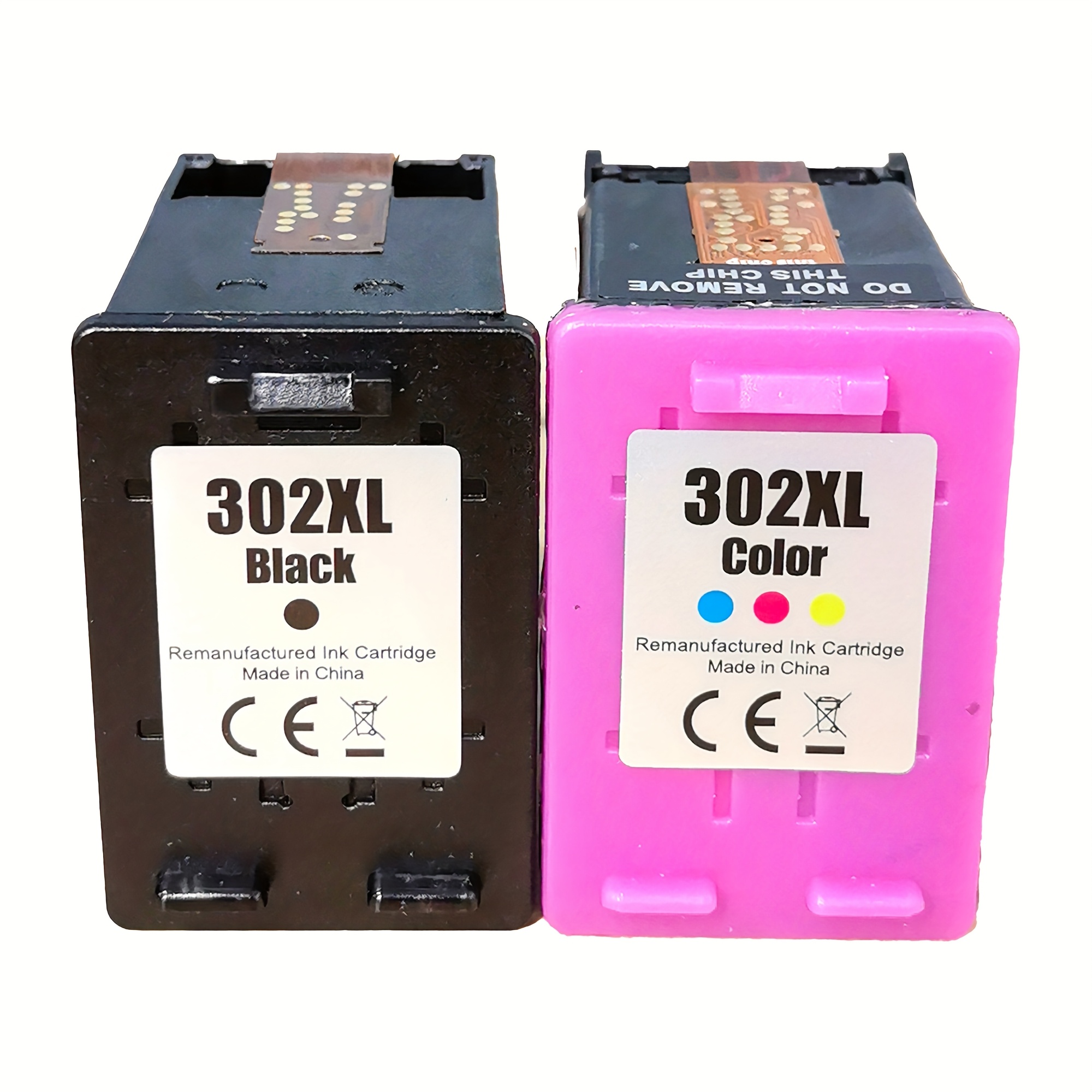 Image of 302xl Ink Cartridge Multipack Replacement For 302 Xl Printer Ink Black And Tri-color For 1110 2130 3630 3632 3634 3830 4650 4652 4654 4520 4521 4522 4524 Printers, 2 Pack