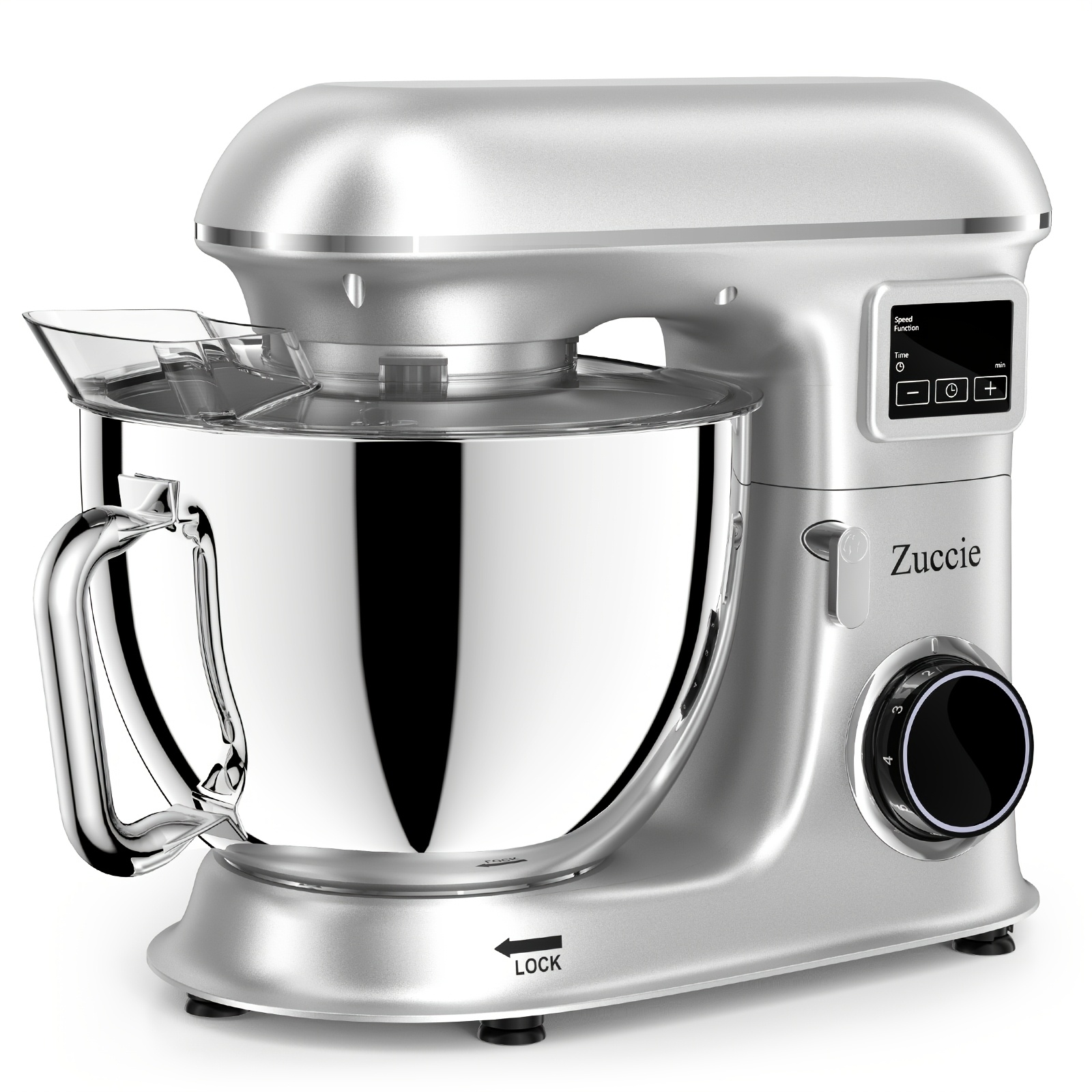 TEMU Impastatrice a Pedestallo 8L 2000W da Cucina con Touch LED, Funzione Timer, 10 Velocit�, Impastatrici Elettriche Domestiche con Ciotola, Gancio