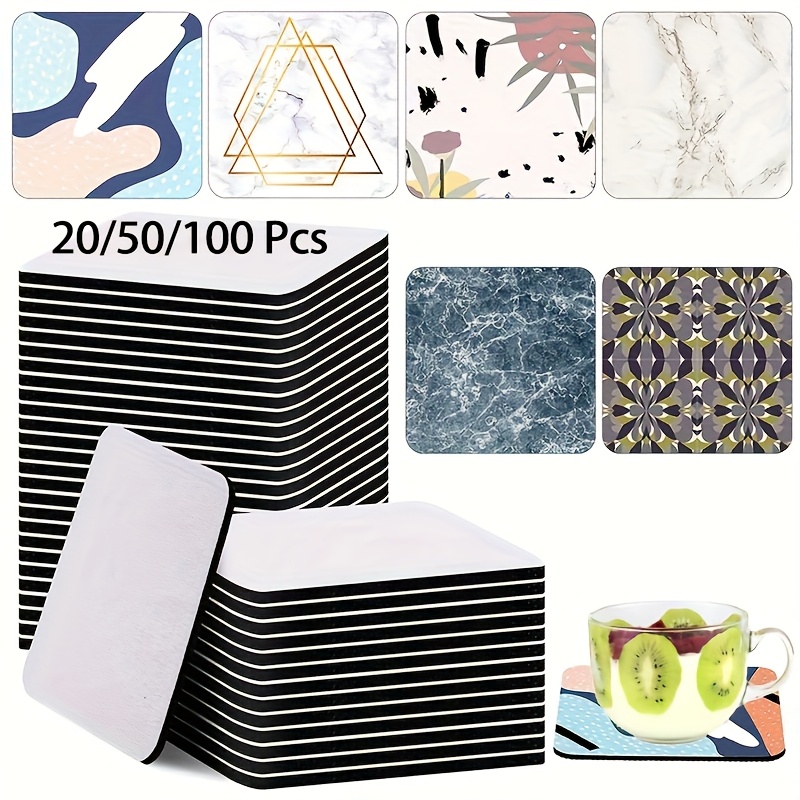 

Square Sublimation Coaster Sublimation Blank Cup Mat Blank Rubber Coasters Heat Transfer Cup Mat Blank Cup Mat