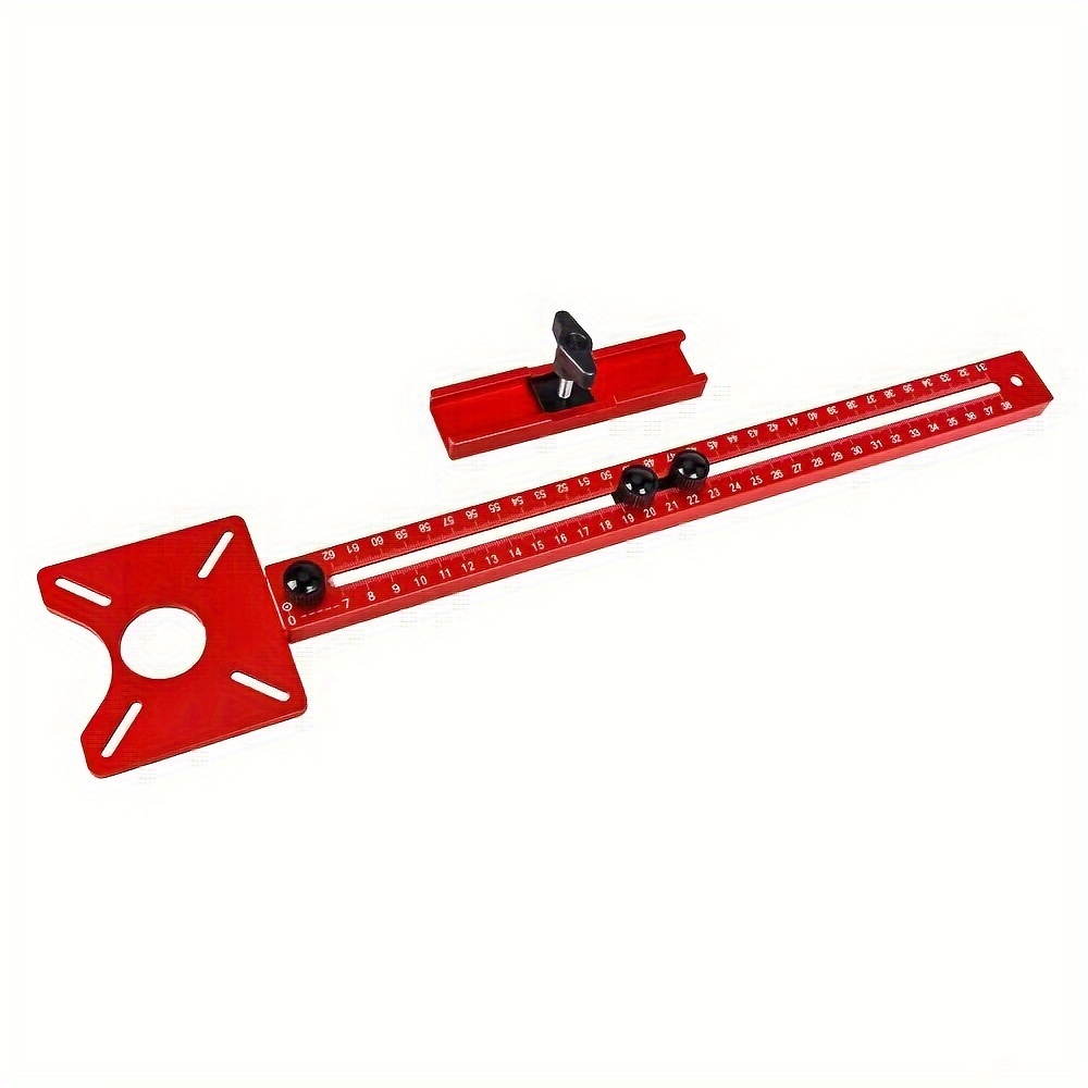 

Aluminum Woodworking Round Hole Cutter And Slotting Tool – Precision Milling Guide Bracket With Adjustable Control For Perfect Round Holes And Slots, Red