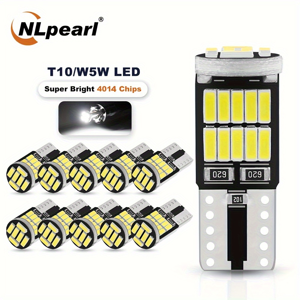 T10 W5W 194 501 Led Canbus No Error Car Interior Light T10 26 SMD 4014 Chip  Pure White Instrument Lights Bulb Lamp