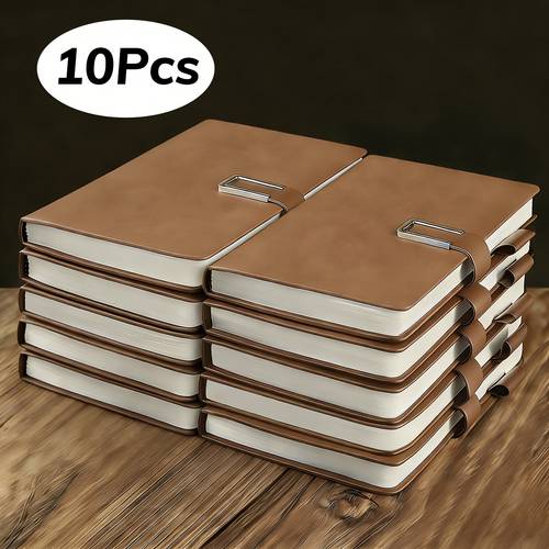 1 3 5 10pcs vintage a5 notebook with soft cover and bookmark business meetings and university life