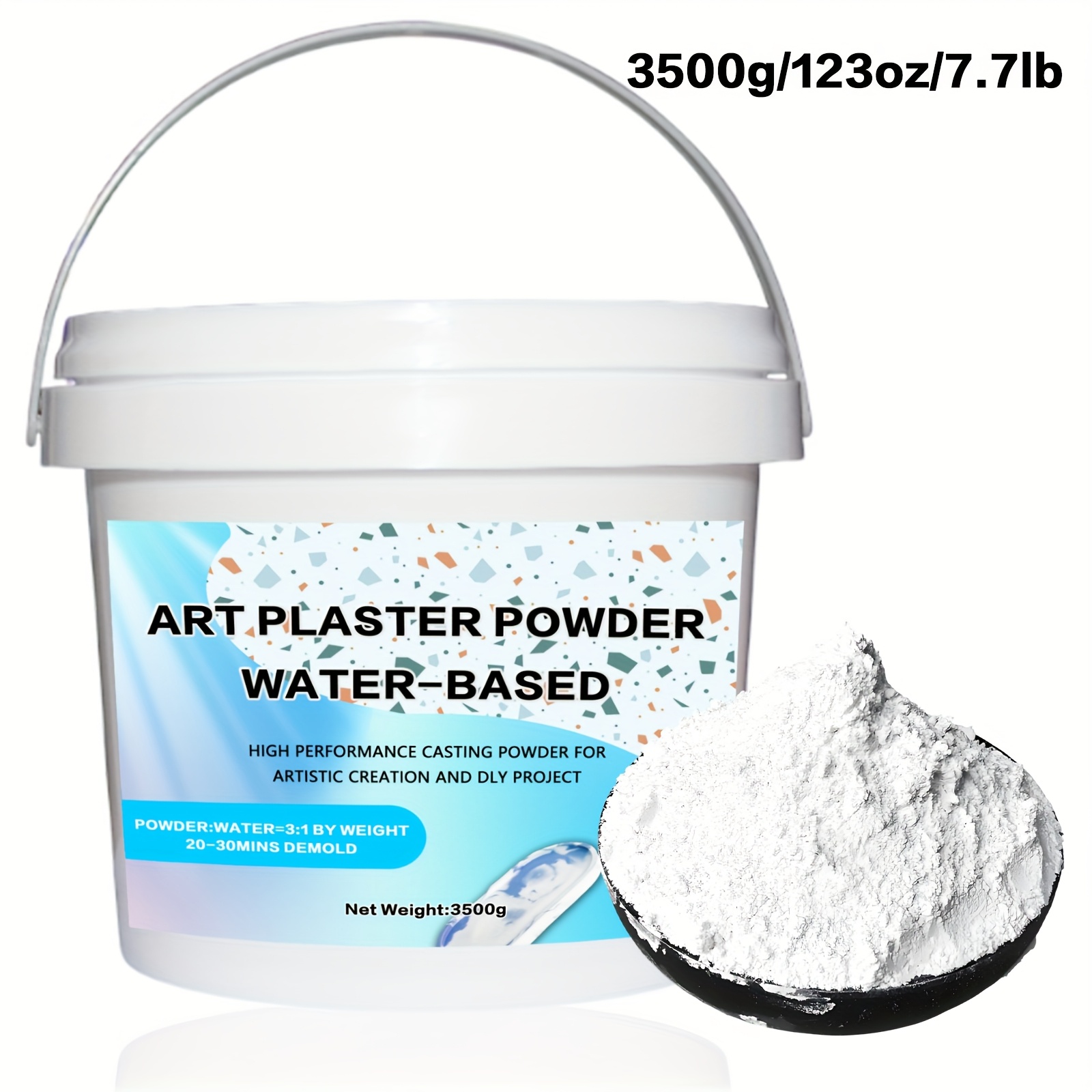Image of 2kg/3.5kg Art Plaster Powder, Water-based Casting Powder - High Strength, Bubble-free Plaster, Easy Demolding, Perfect For Jewelry And Diy Crafts, Molding Supplies