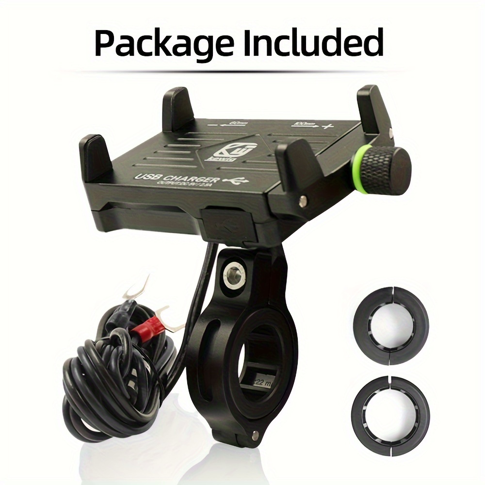 Motorcycle Mobile Phone Holder With USB Charger For Motorbike Handlebar GPS Stand Bracket Cell Phone Mount Support Holder Full Aluminum Alloy