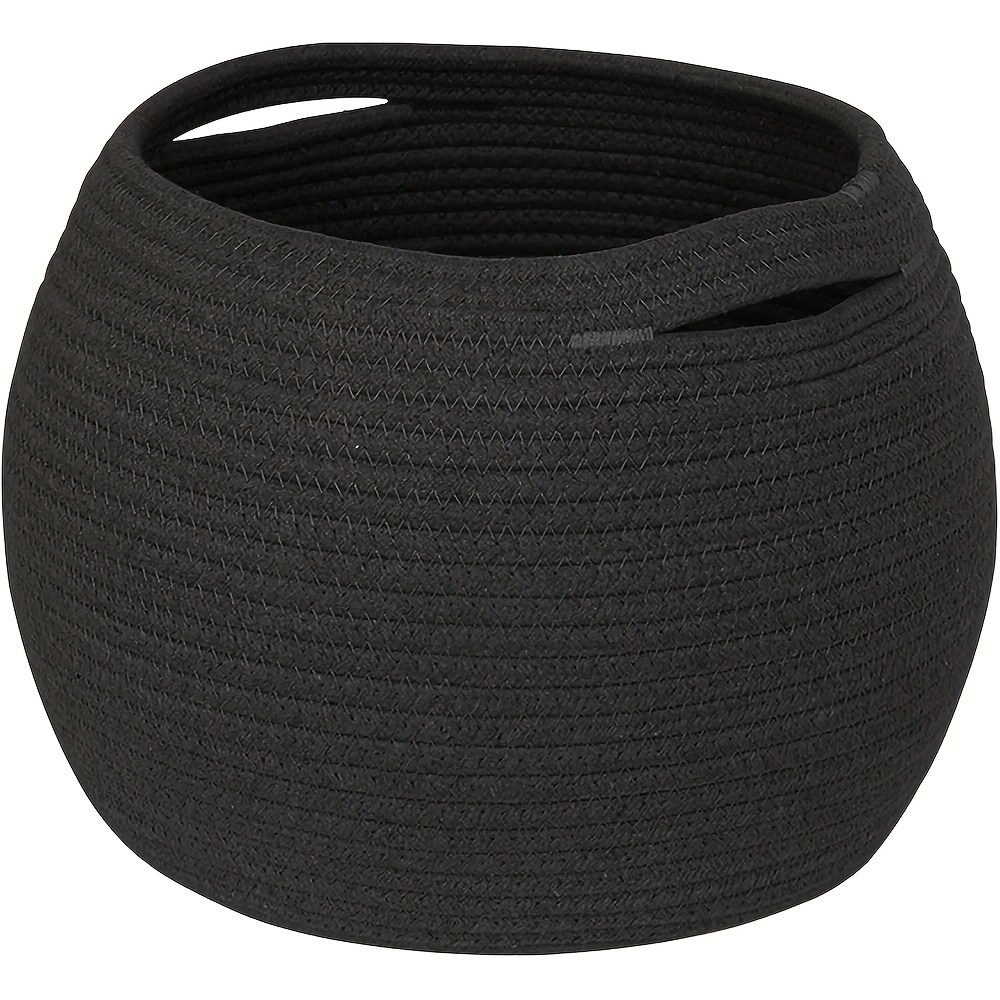 E-shop Ein kleiner, gewebter Aufbewahrungskorb, rund in Form, geeignet für Pflanzen, dekorativer Blumentopf, kann verwendet werden, um Socken,