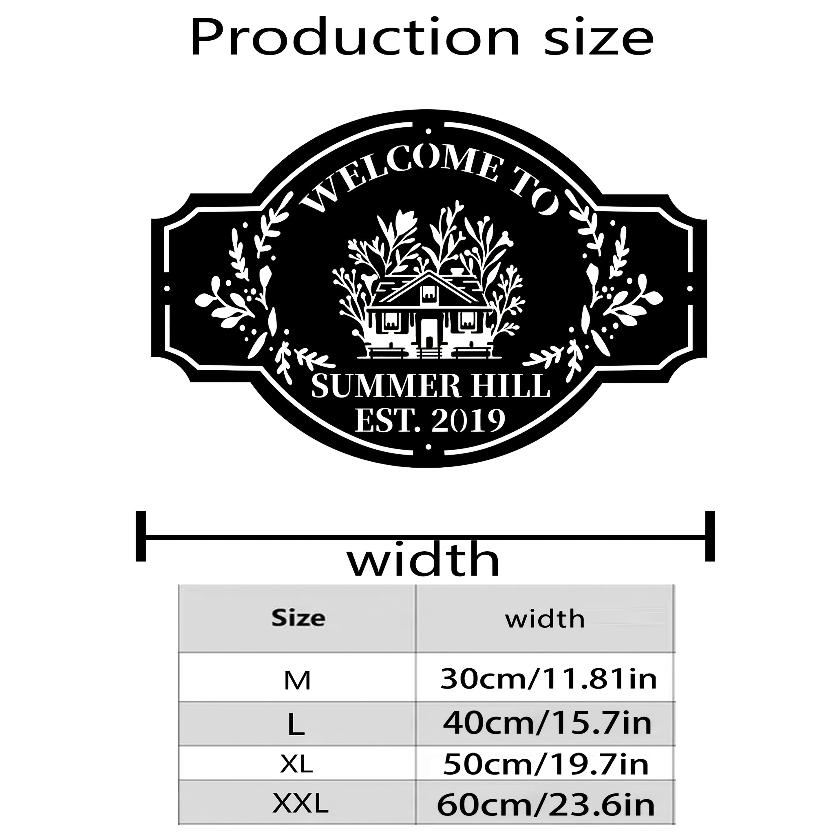 TEMU A Custom Metal Farm Name Sign, Personalized Cottage Sign, Sign, Welcome Sign, Housewarming Gift, Front Door Decoration, Est Sign.