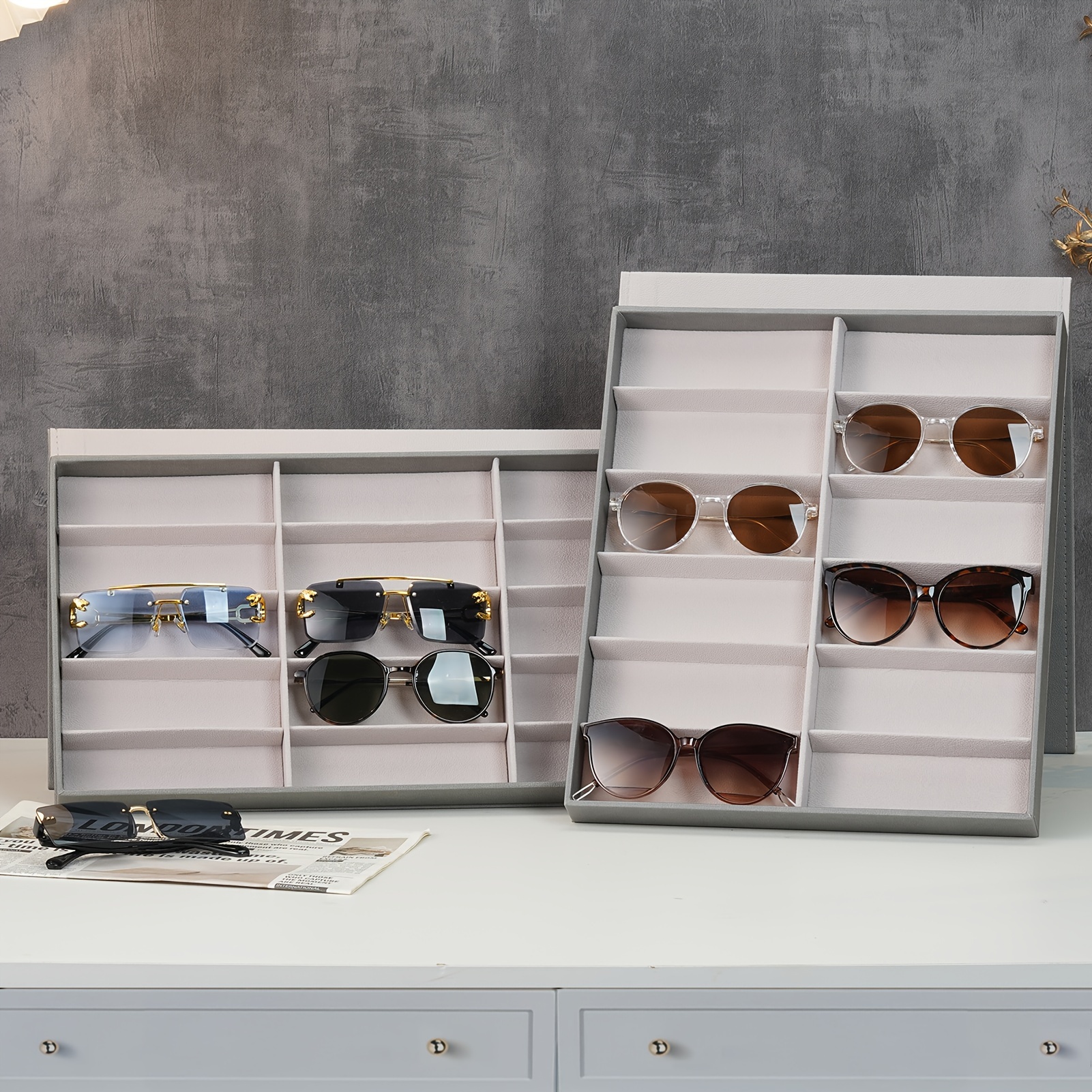 

1pc -end Storage Box - Multifunctional, 12/15 Compartments, For , Jewelry, Watches, Display, , All ,, Fashionable 's Accessory Organizer