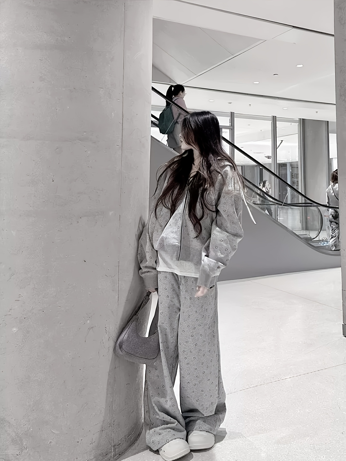 traje casual cara alegre mujer sudadera capucha cremallera Temu