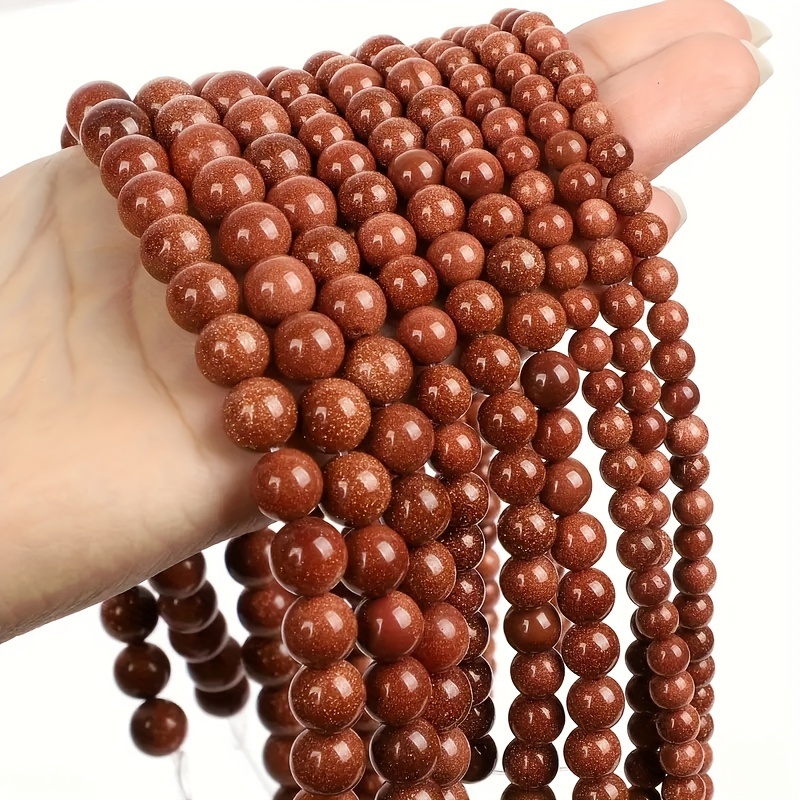 

Golden Sandstone Beads, 6/8mm Natural Stone Round Loose Spacer Beads For Making - Ideal For Crafting Bracelets & Necklaces With A Warm, , Beads For Jewelry Making