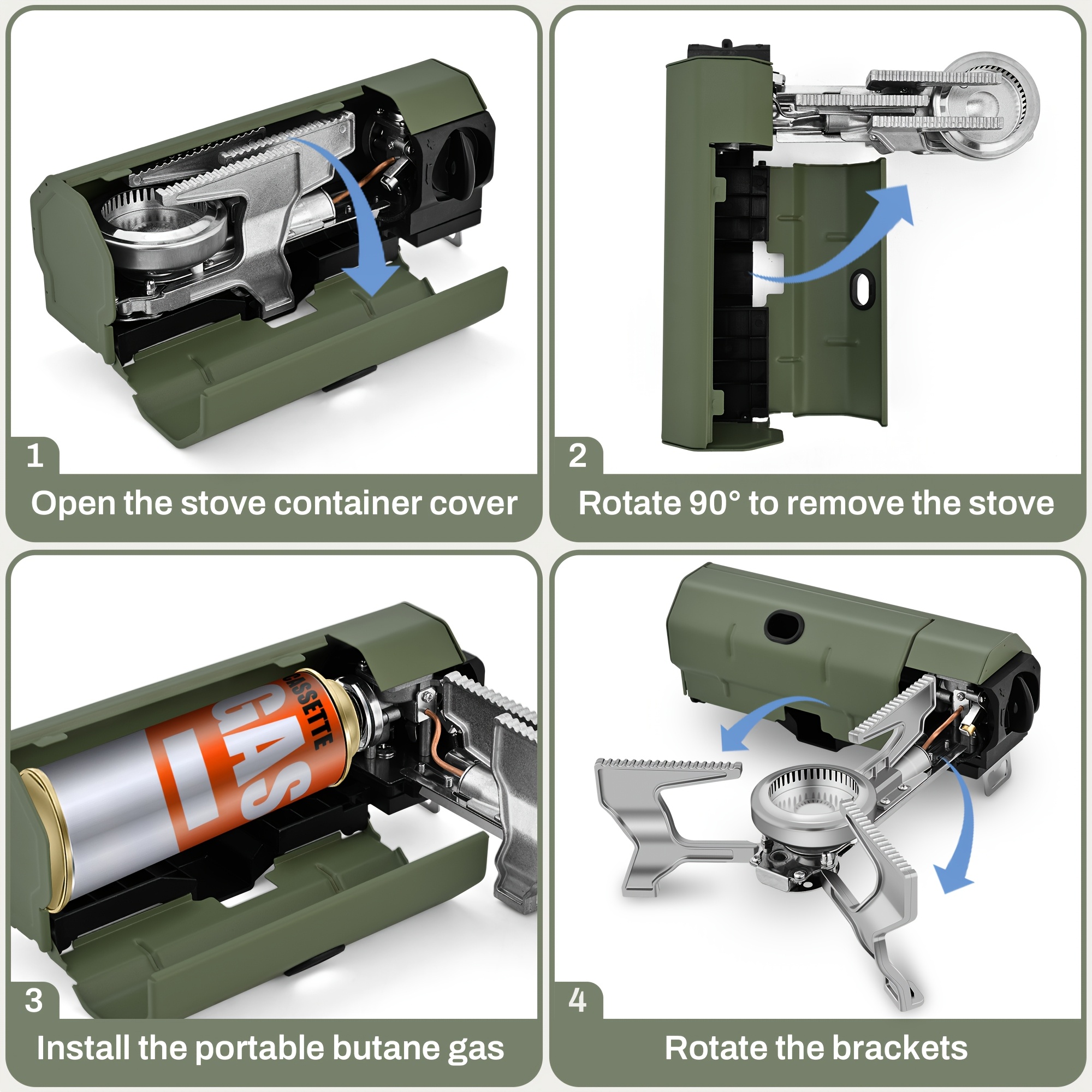 Portable Camping Stove 1550W with Foldable Design And Storage Bag, Outdoor Cooking, Hiking, Picnic, Adventure, And Travel, Easy Electronic Ignition