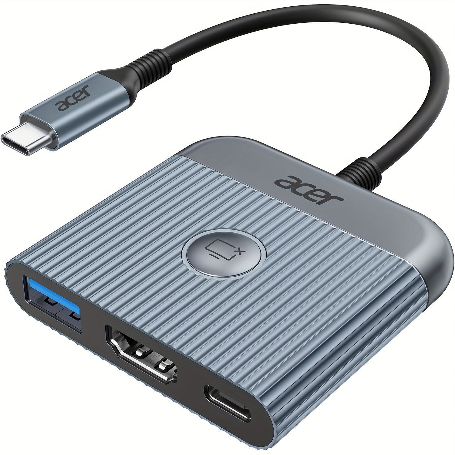 E-shop ACER 3-in-1 USB-C zu HDTV Adapter mit 4K@60Hz, 100W PD Schnellladung & USB 3.0 Multiport-Konverter für MacBook, iPad, iPhone 15/16 und Tablets