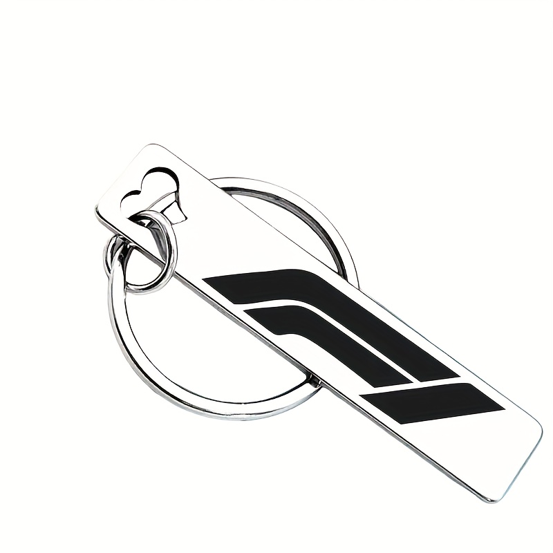 TEMU [heavy-duty|stainless Steel] Heavy-duty Stainless Steel 1pc Racing Keychain | Minimalist Racing Decor For Drivers, Mechanics, Fans | Durable Car