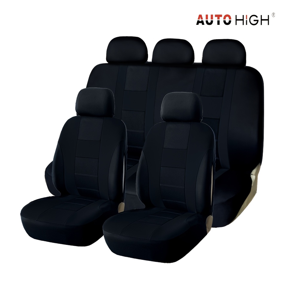 TEMU Universal 5-seat Car Seat Covers Breathable And Comfortable Polyester Material With Sponge Filling For Suitable For All Vehicle Models
